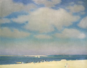 Meereslandschaft mit Sandstrand (Der Strand von Chatham) von William McGregor Paxton