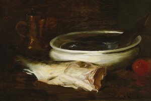 Fische und Stillleben von William Merritt Chase