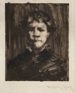 Kopf eines Jungen von William Merritt Chase