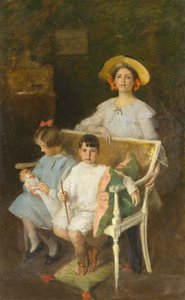 Porträtgruppe (Dorothy, Helen und Bob), ca. 1904 von William Merritt Chase