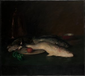 Stillleben: Fisch von William Merritt Chase