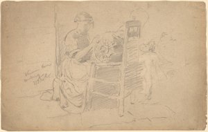 Venezianische Spitzenherstellung von William Merritt Chase