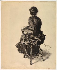 Sitzende Frau von William Merritt Chase