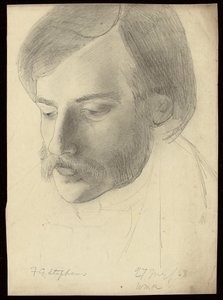 Porträt von Frederick George Stephens, 1853