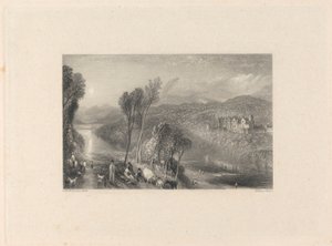 Abbotsford vom Nordufer des Tweed