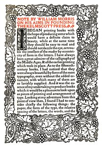 Kelmscott Press: Seite im Golden Type gedruckt von William Morris