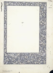 Originalzeichnung für einen ganzseitigen Rand von William Morris