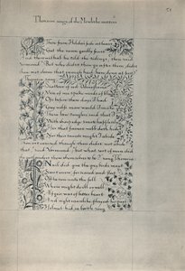 Seite aus Die Geschichte der Bewohner von Eyr, 1871 von William Morris