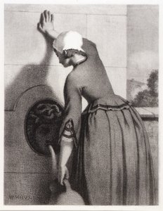 Mädchen am Brunnen von William Morris Hunt