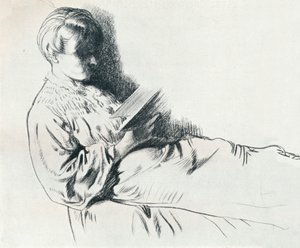 Zeichnung in Rötel, 20. Jahrhundert, 1932 von William Newenham Montague Orpen