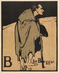 Ein Alphabet: B steht für Bettler