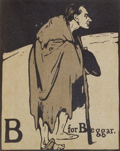 B steht für Bettler, Illustration aus 