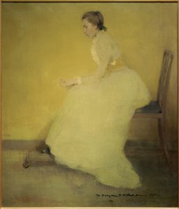 Frau in Gelb