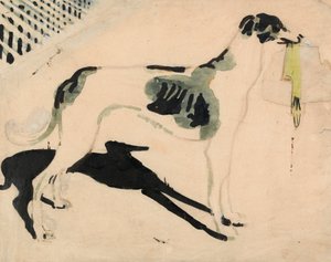 Der Windhund mit dem Handschuh von William Nicholson