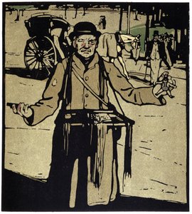 Spielzeughändler, London - in "Types of London" von William Nicholson (1872-1949), ed Floury