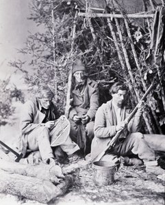 Leben des Trappers in Kanada, Foto von Nottman, ca. 1890 von William Notman