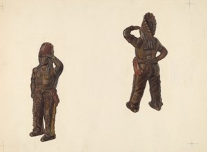 Indianerhäuptling Münzbank, ca. 1938