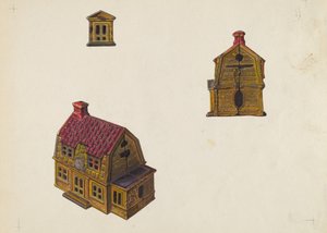 Ziegeldach Haus Sparbüchse von William O. Fletcher