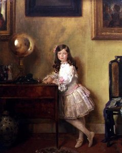 Miss Anne Harmsworth in einem Innenraum
