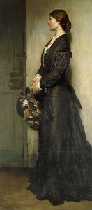 Die Dame in Schwarz, 1901 von William Orpen