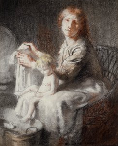 Der weiße Schwan (Grace und Kit) von William Orpen