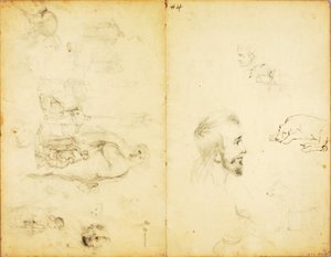 (Studien--Christus predigt, Mann mit Speer, etc.) von William Page
