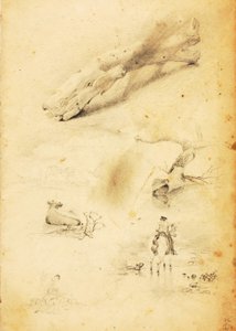 (Studien - Figuren, Baumstamm, Pferd und Reiter, etc.) von William Page