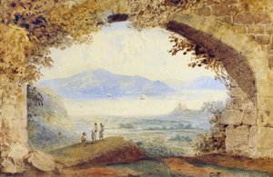 Griechische Figuren unter einem zerstörten Bogen von William Page