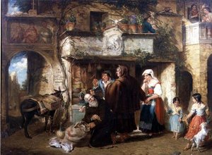 Verpflegung für das Kloster. Die Geißel küssen und Staub in die Augen geworfen bekommen