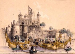 Einschiffung des ehrenwerten Lord Mayor am Tower of London von William Parrott