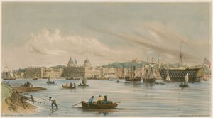 Greenwich und die Dreadnaught, ca. 1840 von William Parrott