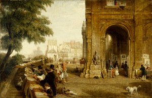 Der Quai Conti in Paris im Jahr 1846 von William Parrott