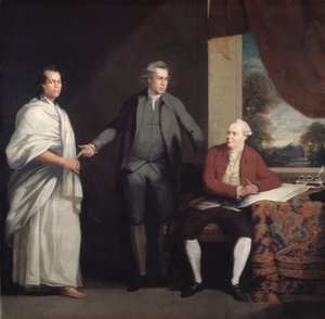 Omai, Joseph Banks und Dr. Daniel Solander, ca. 1775-6 von William Parry