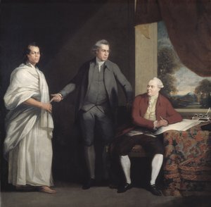 Omai, Joseph Banks und Dr. Daniel Solander, ca. 1775 von William Parry