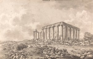 Tempel des Jupiter Panhellenios in Aegina von William Pars