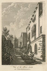 Ansicht des Priorengartens in Strawberry Hill, London von William Pars