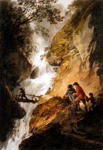 Landschaft mit Wasserfall von William Payne