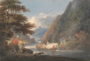 Auf dem Fluss Tivy, in der Nähe von Cardigan, Wales von William Payne
