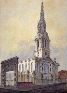 Kirche St. Giles in the Fields, Holborn, London, ca. 1815 von William Pearson