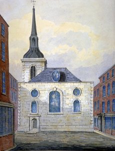 Kirche St. Mary Abchurch, City of London, um 1815