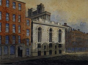 Lombard Street South, mit St. Mary Woolnoth, ca. 1815