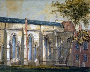 Ansicht der Temple Church, London, ca. 1810 von William Pearson