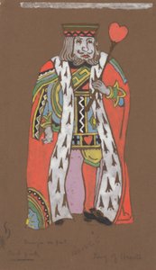 Herzkönig (Kostümentwurf für Alice im Wunderland, 1915)