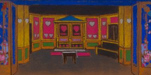 Der Hof der Herzen (Bühnenbild für Alice im Wunderland) von William Penhallow Henderson