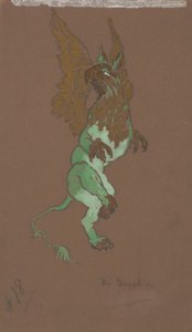 Der Greif (Kostümentwurf für Alice im Wunderland, 1915) von William Penhallow Henderson
