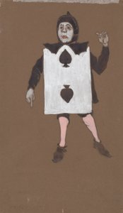 Zwei von Pik (Kostümentwurf für Alice im Wunderland, 1915) von William Penhallow Henderson