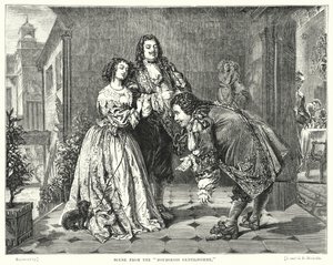 Szene aus dem Bourgeois Gentilhomme (Gravur) von William Powell (after) Frith