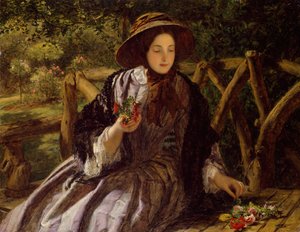 Gartenblumen machen einen Strauß, 1855-1856
