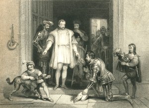 Bolingbrokes falsche Huldigung an Richard II., auf Schloss Flint, 1836