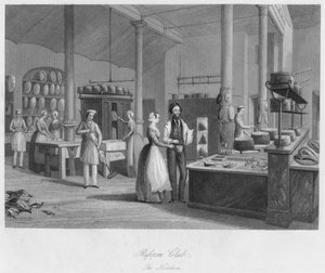 Reform Club. Die Küche, ca. 1841